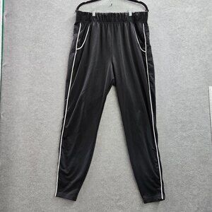 Gymshark Men Activewear Pants XL Black Gorpcore Logo Stripe 29" Inseam